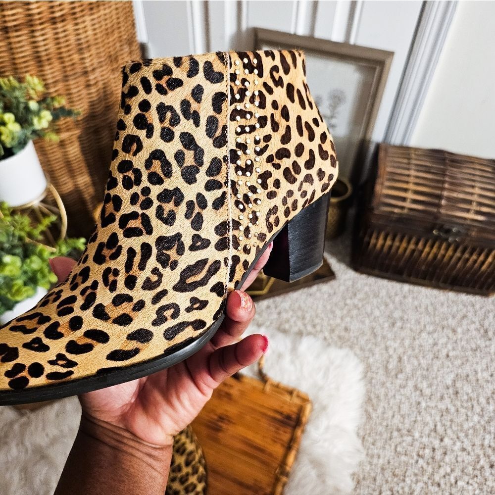 Vionic Leopard Print Ankle Boots